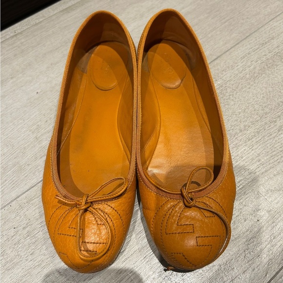 Gucci orange ballet pumps - Picture 1 of 5